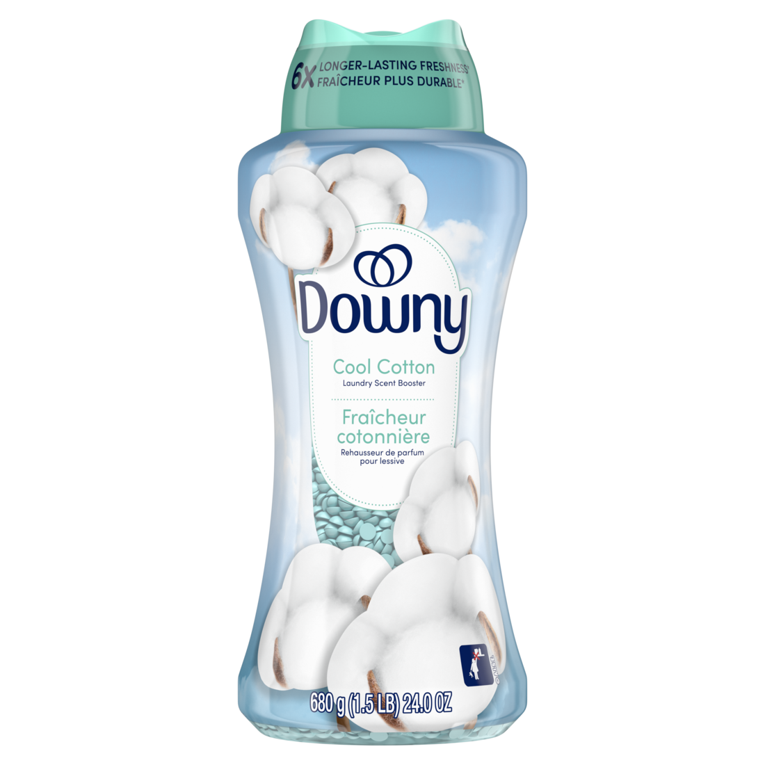 Downy Cool Cotton In-Wash Laundry Scent Booster Beads Laundry Scent Beads  Long-Lasting Freshness - 24oz/4pk