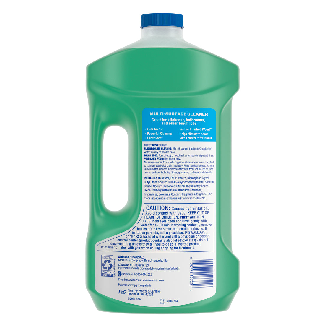 Mr. Clean All Purpose Cleaner  Floor Cleaner For Mopping Cleaning Liquid Meadows & Rain - 64oz/4pk