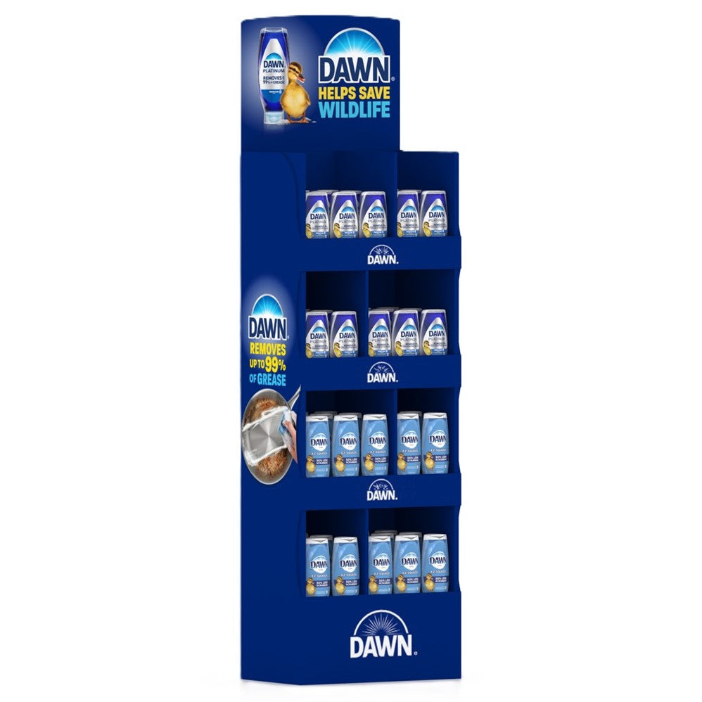 Dawn Dishwashing Liquid Display (30x12.2oz Platinum Fresh Rain; 30x14.7oz Ultra Original) - (12.2-14.7)oz/60pk