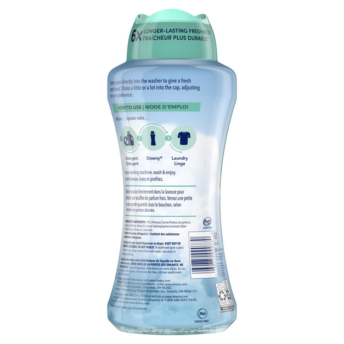 Downy Cool Cotton In-Wash Laundry Scent Booster Beads Laundry Scent Beads  Long-Lasting Freshness - 24oz/4pk
