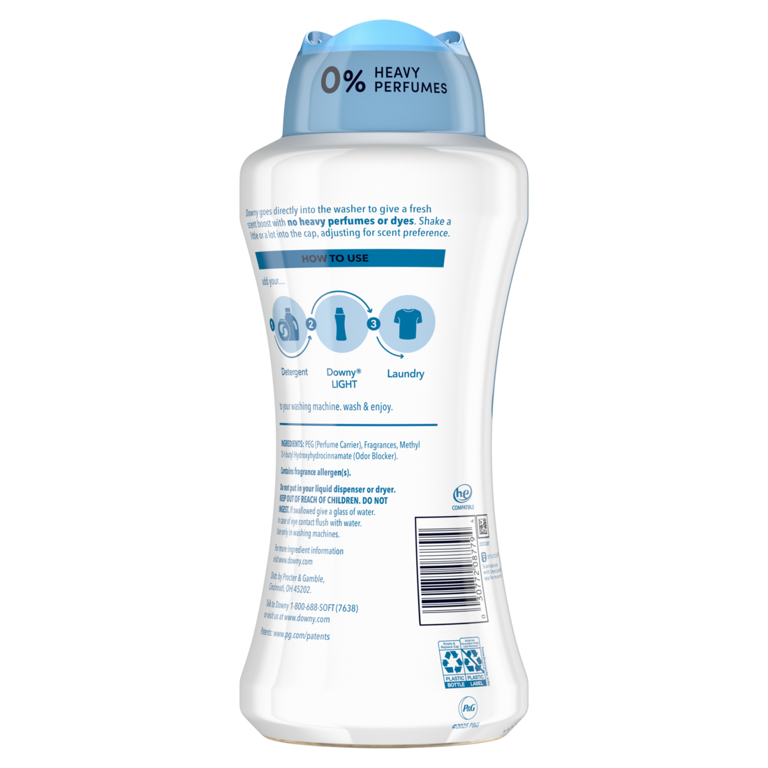 Downy Light Laundry Scent Booster Beads Ocean Mist Scent In-Wash Fabric Beads Designed To Be Gentle With A Light Boost Of Scent No Heavy Perfumes - 24oz/4pk