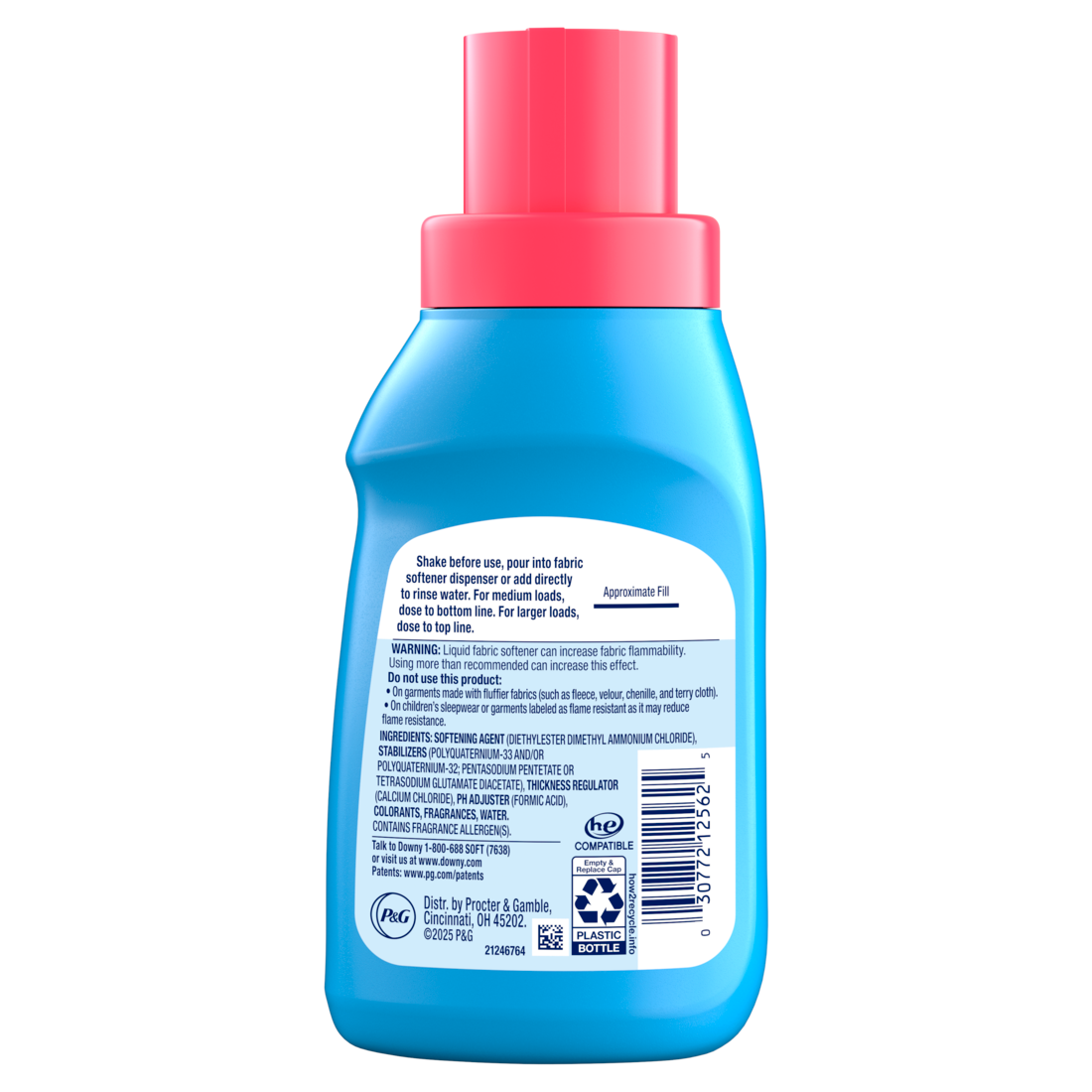 Downy Soft 2-in-1 Soft And Fresh Liquid Fabric Softener April Fresh 9 Loads Fabric Conditioner Liquid Provides Softness And Freshness For Fabrics - 8oz/12pk