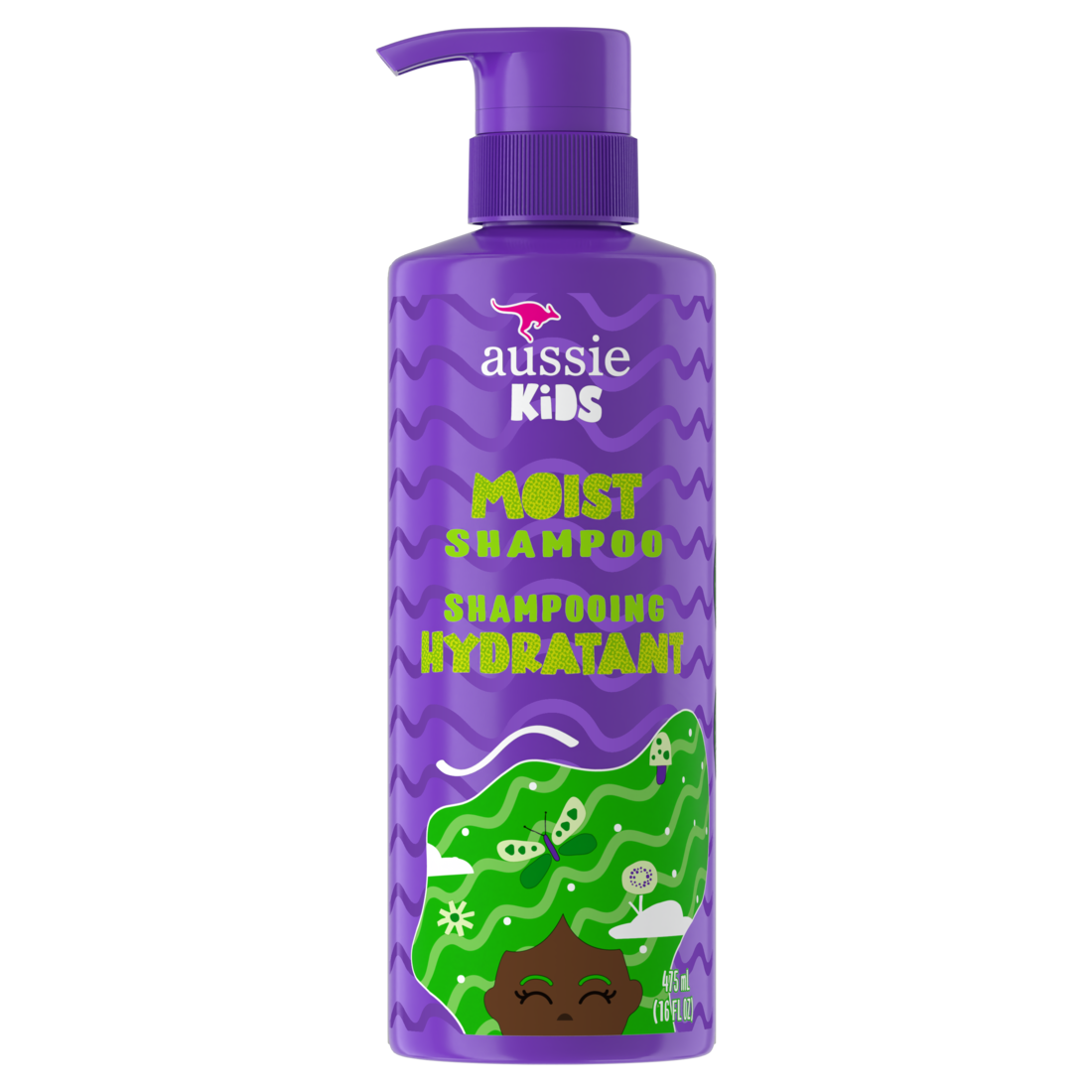 Aussie Kids Moist Sulfate Free Shampoo Dye Free & Paraben Free Shampoo For Kids Kids Shampoo For Curly Hair - 16oz/4pk