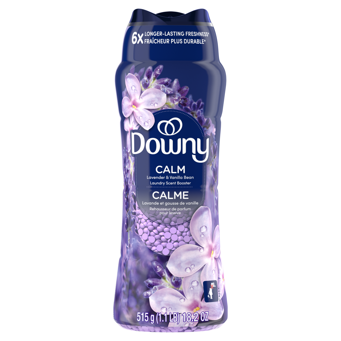 Downy Calm In-Wash Laundry Scent Booster Beads Soothing Lavender And Vanilla Bean Scent Laundry Scent Beads  Long-Lasting Freshness - 18.2oz/4pk