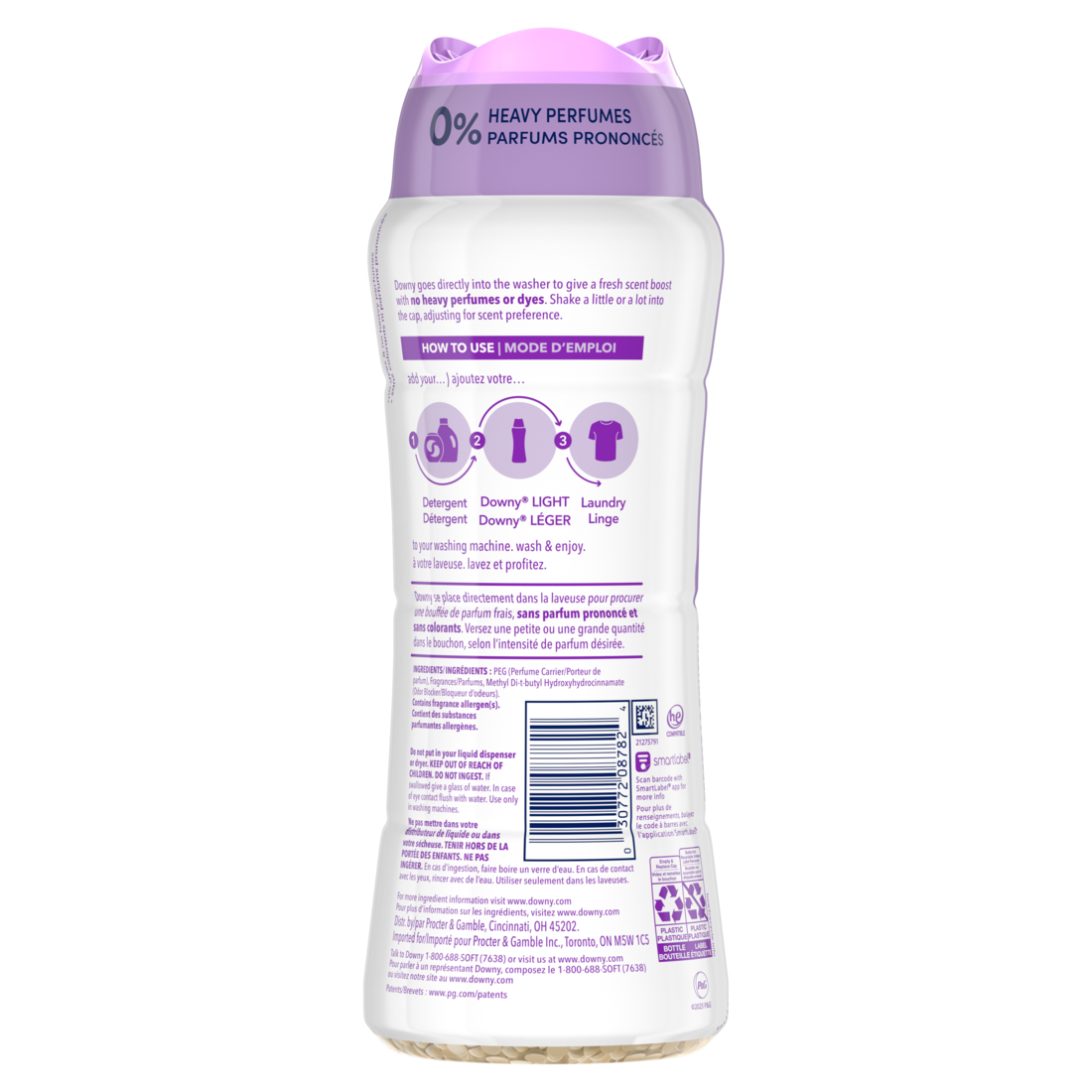 Downy Light Laundry Scent Booster Beads White Lavender Scent In-Wash Fabric Beads Designed To Be Gentle With A Light Boost Of Scent No Heavy Perfumes - 18.2oz/4pk