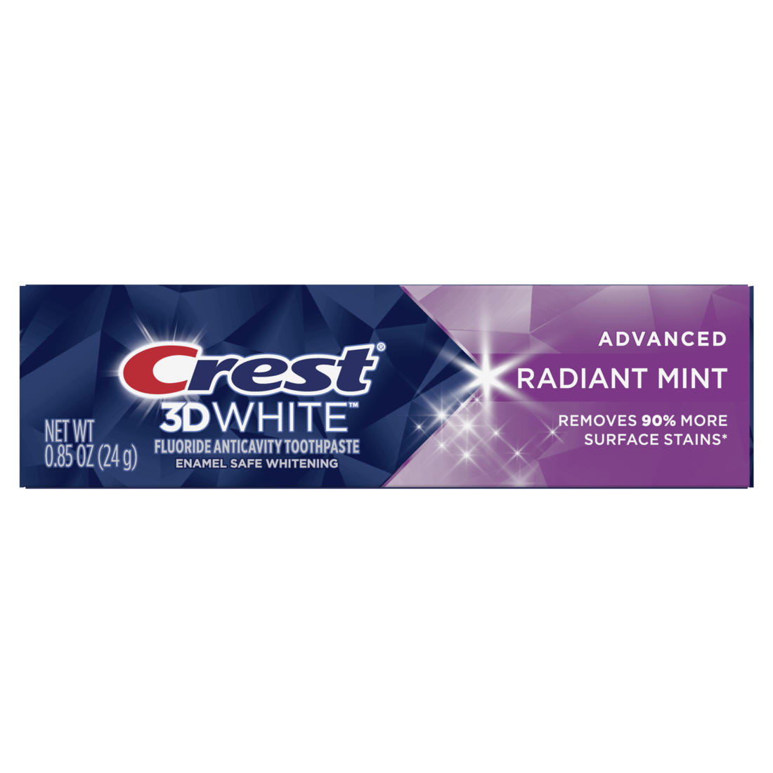 Crest 3D White Advanced Teeth Whitening Toothpaste Radiant Mint Travel Size - 0.85oz/36pk