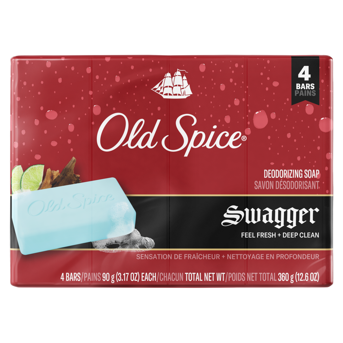 Old Spice Bar Soap For Men Swagger - (4x3.17)oz/12pk