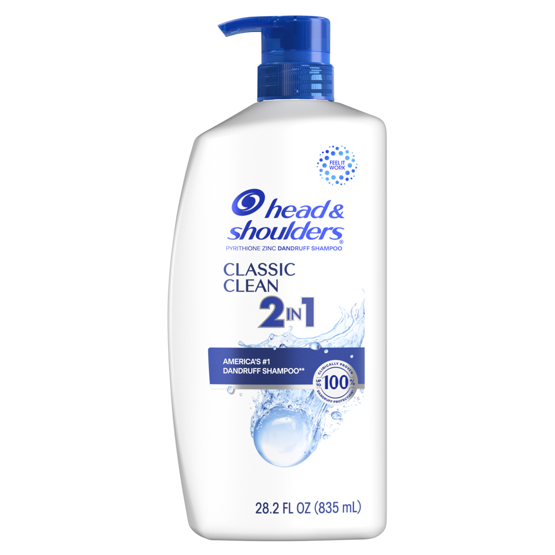 Head And Shoulders 2-in-1 Dandruff Shampoo And Conditioner Anti-Dandruff Treatment Classic Clean For Daily Use Paraben Free 28.2 Oz - 28.2oz/4pk