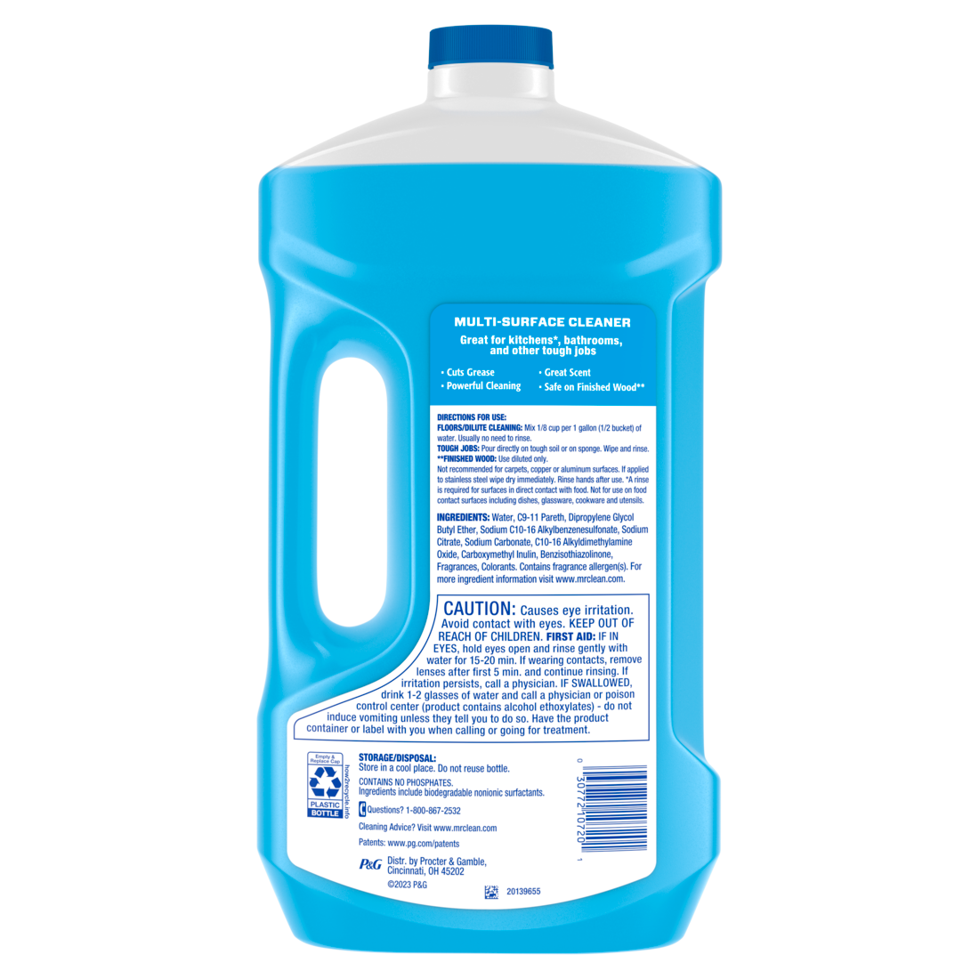 Mr. Clean All Purpose Cleaner  Floor Cleaner For Mopping Cleaning Liquid Unstopables - 64oz/4pk