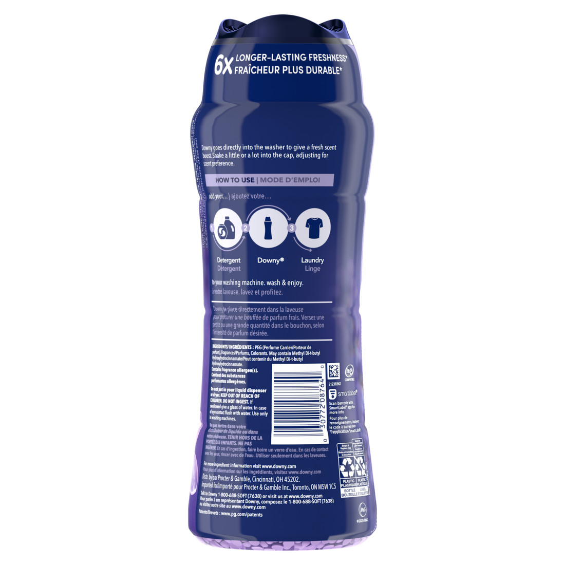 Downy Calm In-Wash Laundry Scent Booster Beads Soothing Lavender And Vanilla Bean Scent Laundry Scent Beads  Long-Lasting Freshness - 18.2oz/4pk