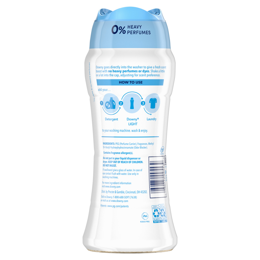 Downy Light Laundry Scent Booster Beads Ocean Mist Scent In-Wash Fabric Beads Designed To Be Gentle With A Light Boost Of Scent No Heavy Perfumes - 12.2oz/4pk