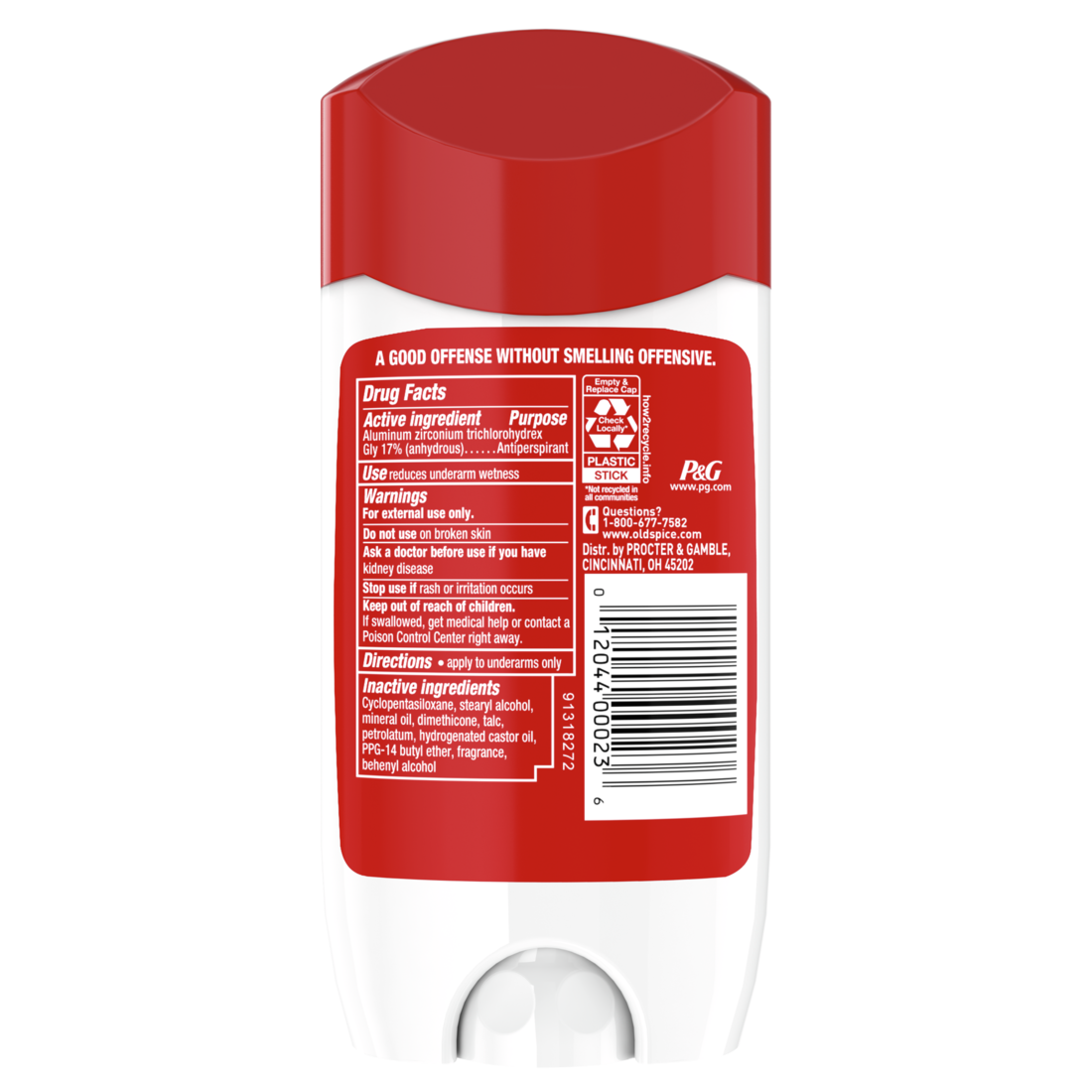 Old Spice High Endurance Anti-Perspirant Deodorant For Men Original Scent - 3oz/12pk