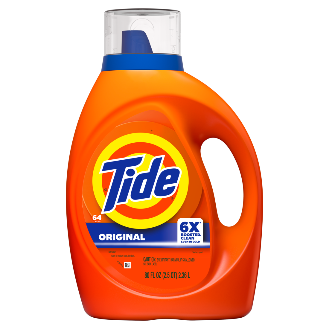 Tide Liquid Laundry Detergent Original Scent 64 Loads Boosted Clean Even In Cold Water Laundry Soap Concentrated Liquid Detergent - 80oz/4pk