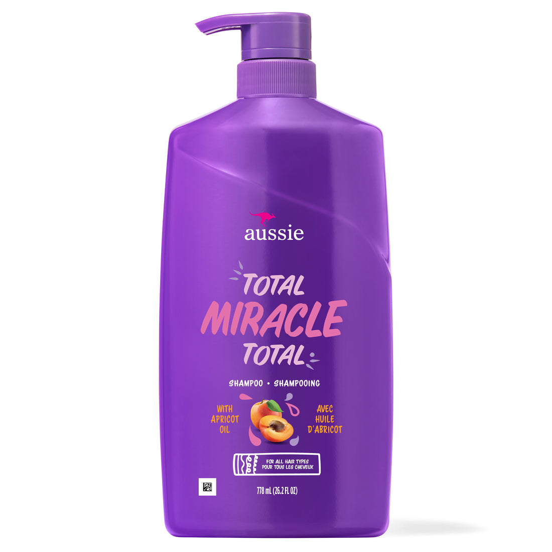 Aussie Total Miracle 7 Benefits Shampoo For For All Hair Types Paraben-Free - 26.2oz/4pk