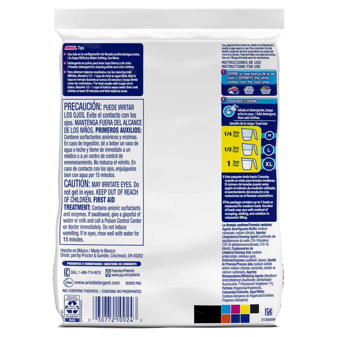 Ariel Powder Laundry Detergent Original Scent 0.25kg 5 Loads - 8oz/48pk