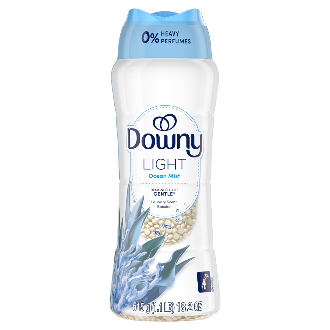 Downy Light Laundry Scent Booster Beads Ocean Mist Scent In-Wash Fabric Beads Designed To Be Gentle With A Light Boost Of Scent No Heavy Perfumes - 18.2oz/4pk