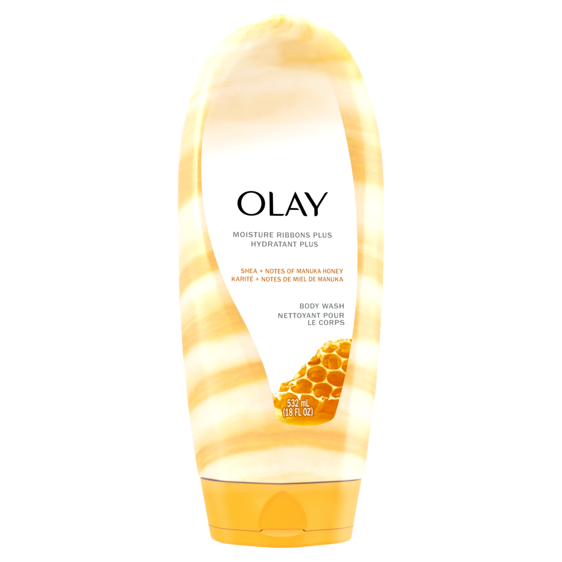 Olay Moisture Ribbons Plus Shea + Notes Of Manuka Honey Body Wash - 18oz/4pk