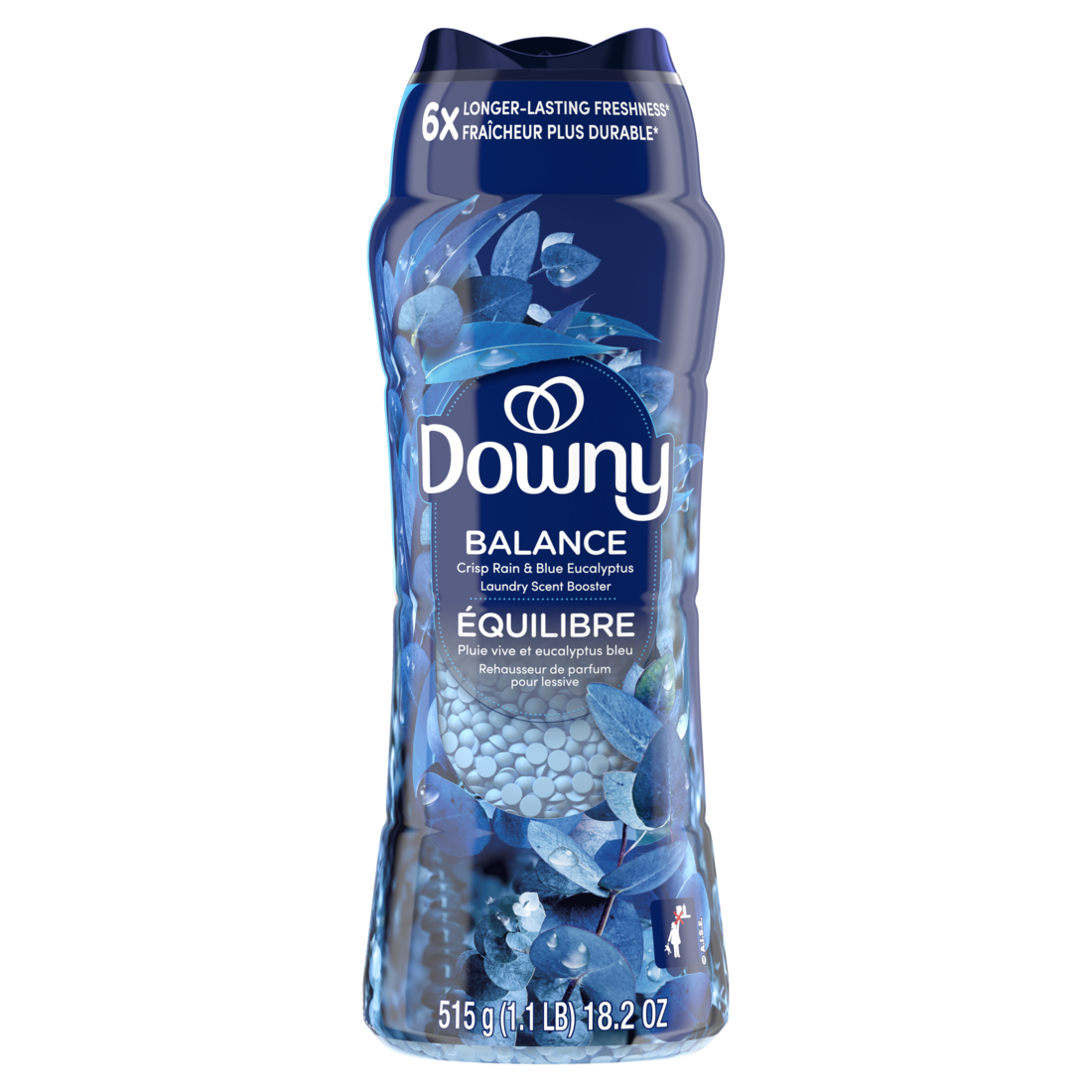 Downy Balance In-Wash Laundry Scent Booster Beads Crisp Rain And Blue Eucalyptus Scent Laundry Scent Beads  Long-Lasting Freshness - 18.2oz/4pk