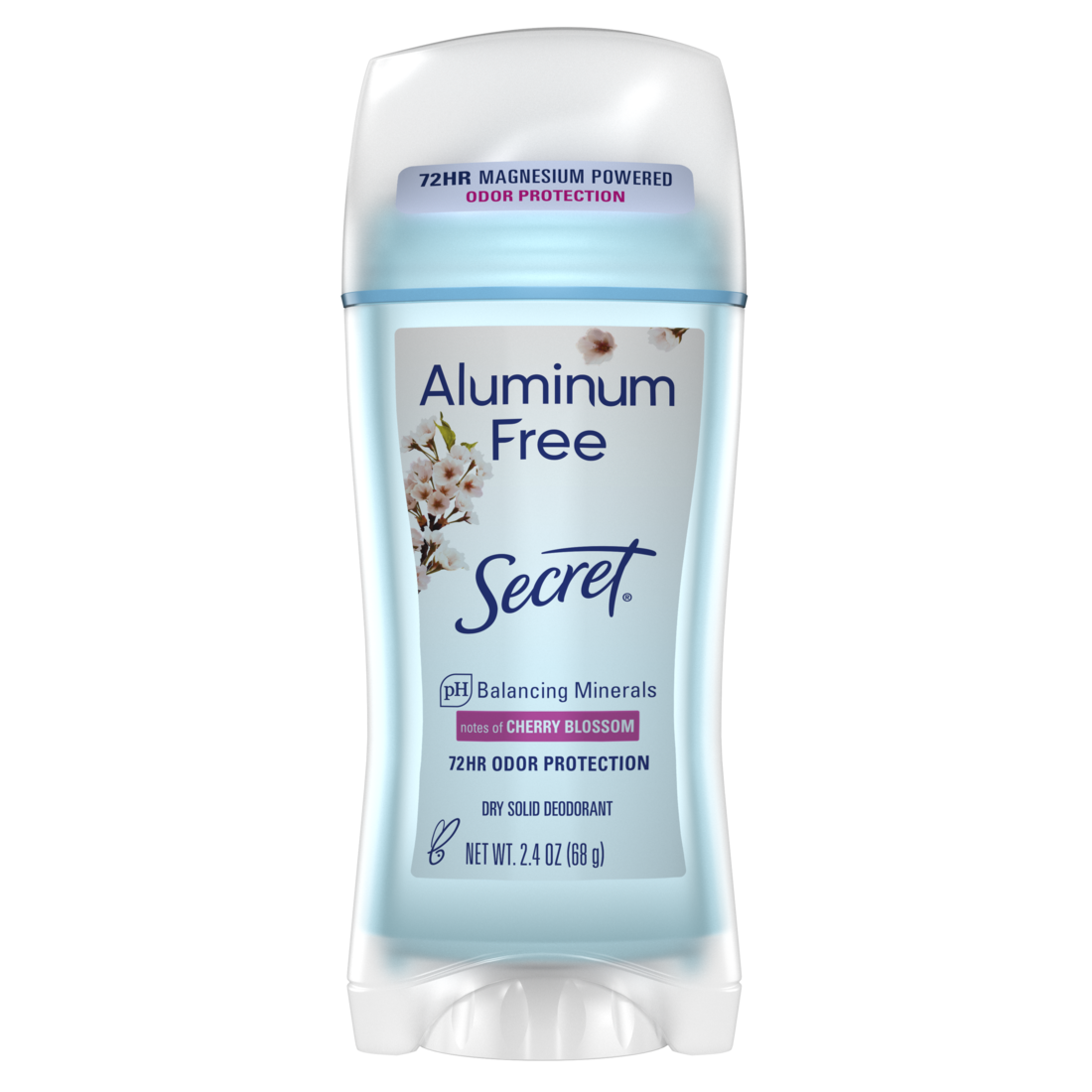 Secret Aluminum Free Deodorant For Women Dry Solid Cherry Blossom - 2.4oz/12pk