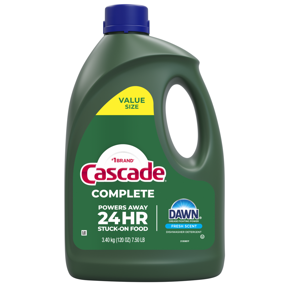 Cascade Complete Dishwasher Detergent Liquid Gel Dish Detergent Dishwasher Soap Fresh - 120oz/3pk