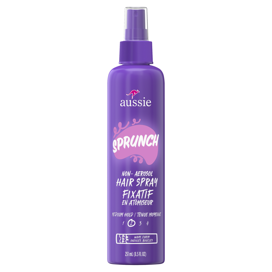 Aussie Sprunch Non-Aerosol Hair Spray For Curly Hair And Wavy Hair - 8.5oz/12pk
