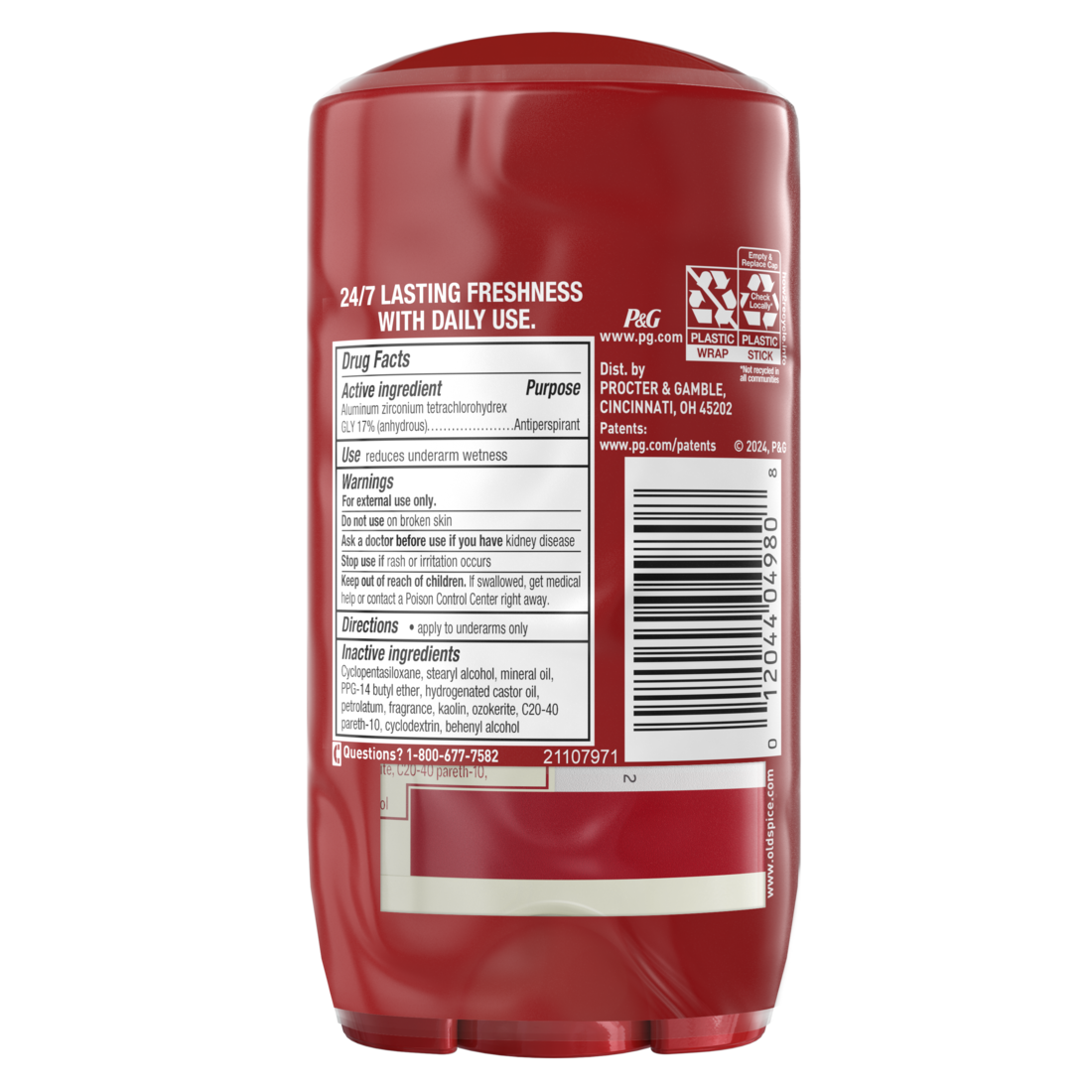 Old Spice Men's Antiperspirant And Deodorant Wilderness With Lavender 24/7 Sweat Protection Twin Pack - (2x2.6)oz/6pk