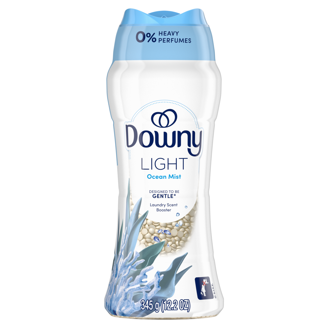 Downy Light Laundry Scent Booster Beads Ocean Mist Scent In-Wash Fabric Beads Designed To Be Gentle With A Light Boost Of Scent No Heavy Perfumes - 12.2oz/4pk