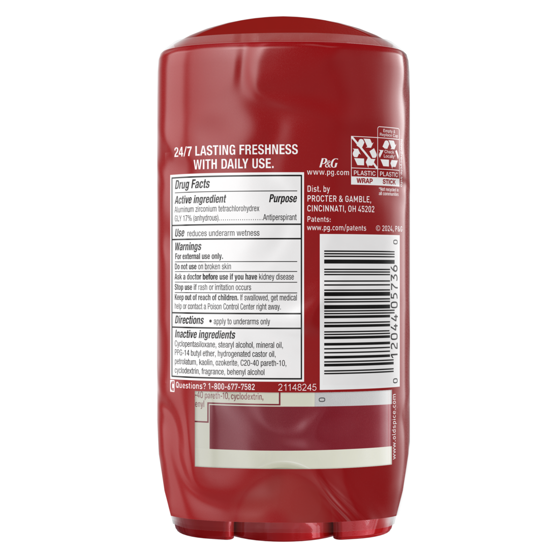 Old Spice Men's Antiperspirant And Deodorant Oasis 24/7 Sweat Protection Twin Pack - (2x2.6)oz/6pk