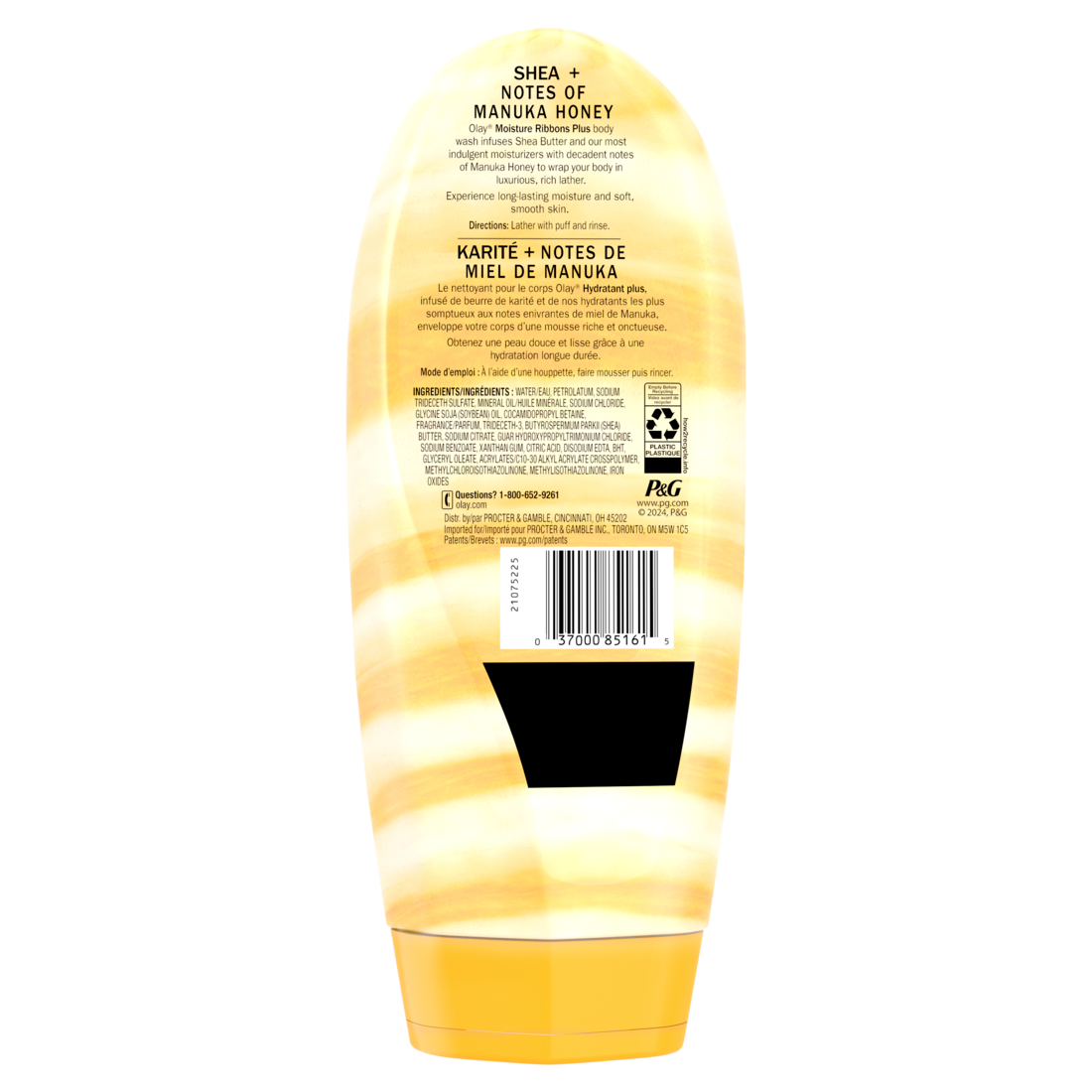 Olay Moisture Ribbons Plus Shea + Notes Of Manuka Honey Body Wash - 18oz/4pk