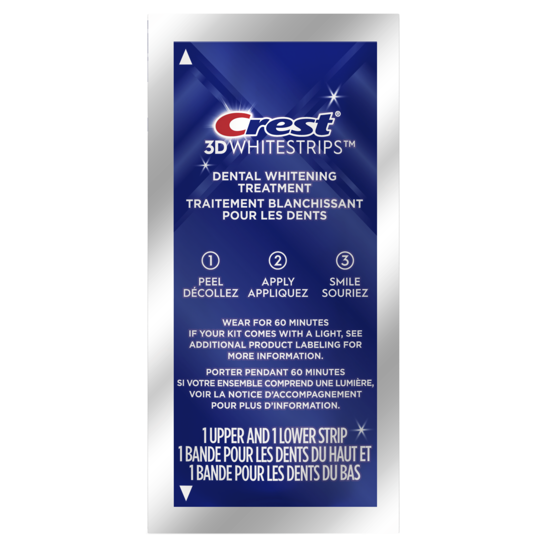 Crest 3Dwhitestrips 1 Week Smile Transformation At-Home Teeth Whitening Kit 14 Treatments 8 Levels Whiter - 14ct/8pk