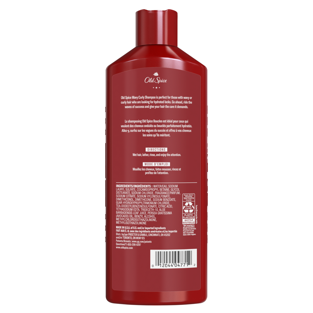 Old Spice Wavy Curly Shampoo For Men Healthier Fuller More Moisturized Looking Hair Tangle-Free Formula - 13.5oz/6pk