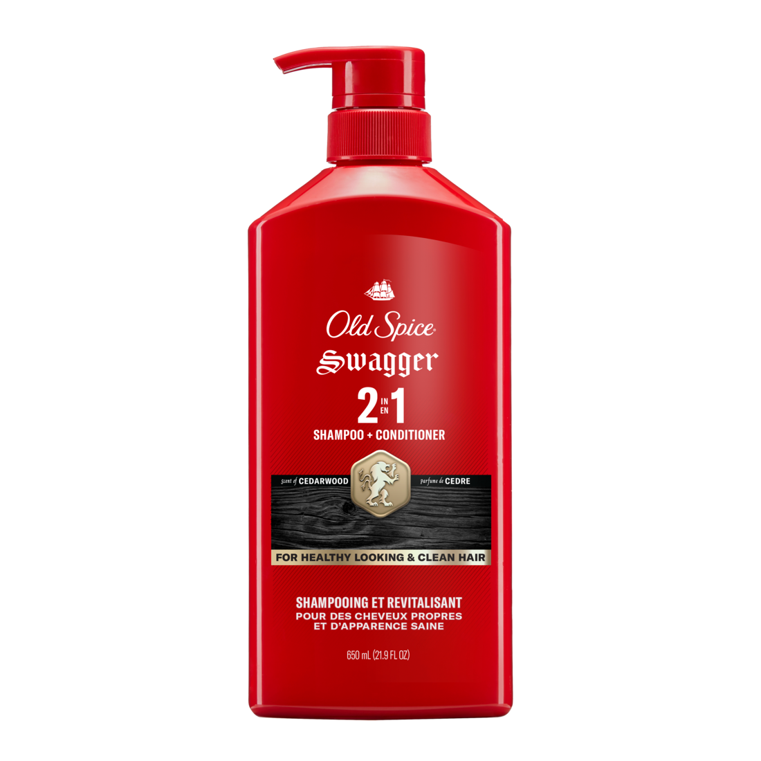 Old Spice Swagger 2-in1- Shampoo & Conditioner For Men Healthier Fuller More Moisturized Looking Hair - 21.9oz/4pk