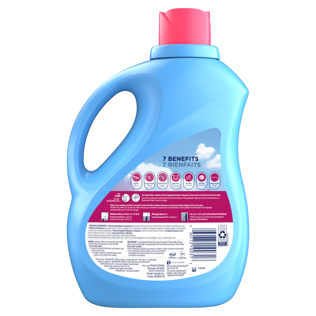 Downy Soft 2-in-1 Soft And Fresh Liquid Fabric Softener April Fresh 120 Loads Fabric Conditioner Liquid Provides Softness And Freshness For Fabrics - 88oz/4pk