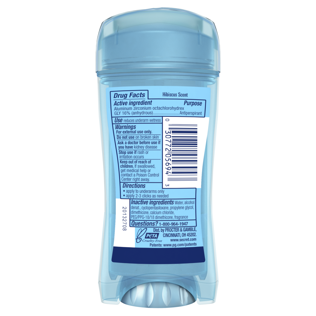 Secret Fresh Clear Gel Antiperspirant And Deodorant For Women Tropical Hibiscus - 2.6oz/12pk