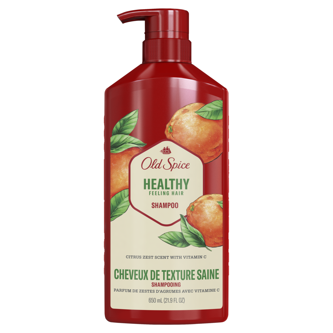 Old Spice Healthy Feeling Hair Shampoo For Men Healthier Fuller More Moisturized Looking Hair Removes Built Up Dirt And Oil - 21.9oz/4pk