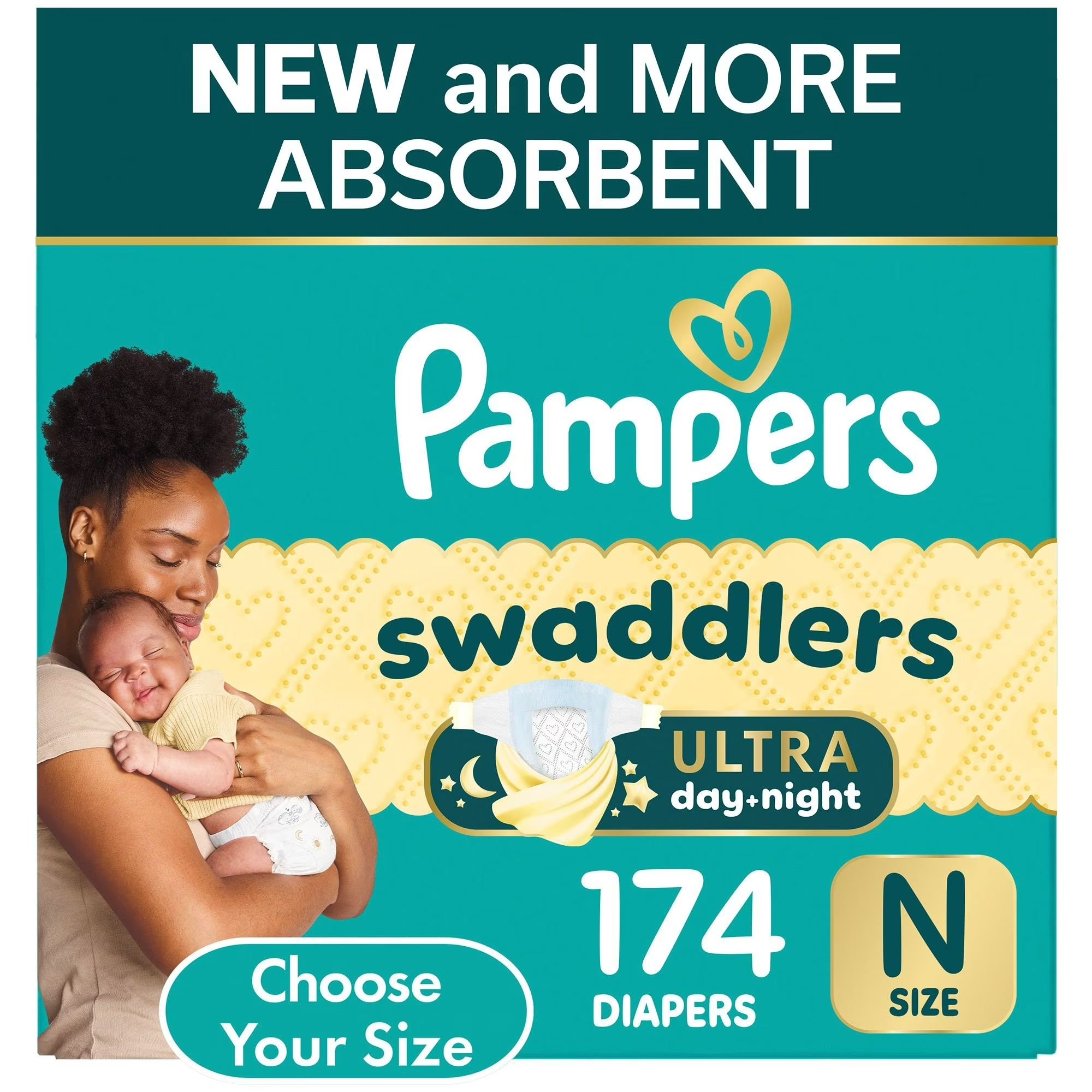 Pampers Swaddlers Diapers Size Newborn - 174ct/1pk