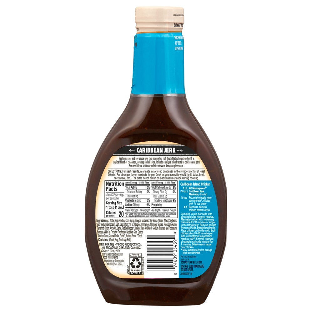 KC Masterpiece Marinade Caribbean Jerk - 16oz/6pk