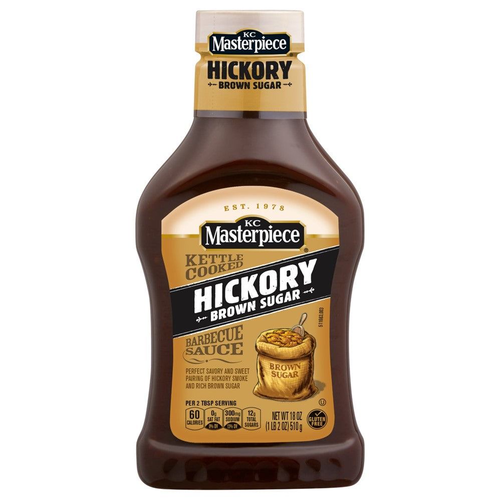 KC Masterpiece BBQ Sauce Hickory Brown Sugar - 18oz/6pk