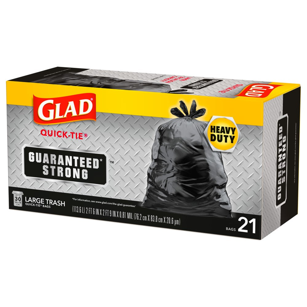 Glad Trash Quick-Tie 30 Gallon - 21ct/9pk