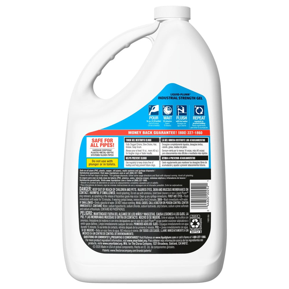 Liquid Plumr Industrial Strength Gel - 128oz/4pk
