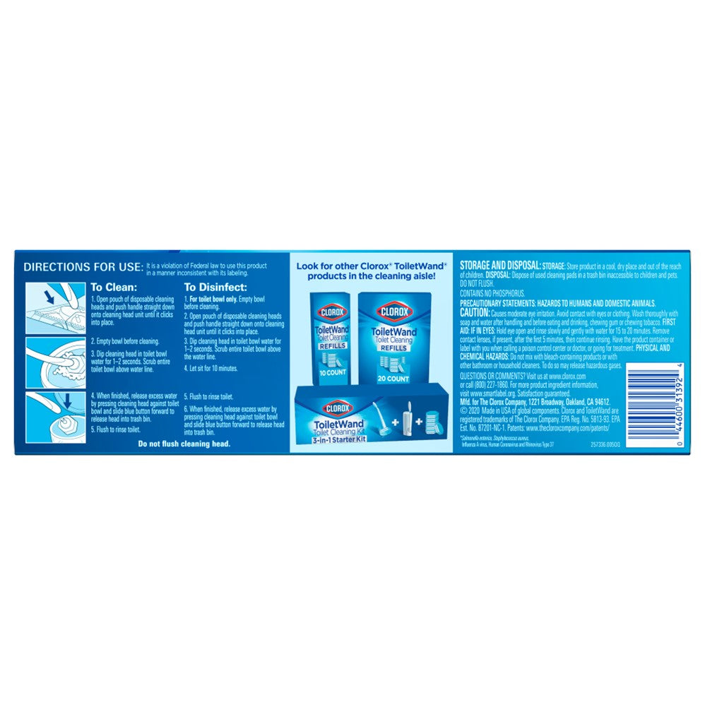 Clorox Toiletwand Disposable Toilet Cleaning Rainforest Rush Refill - 10ct/6pk