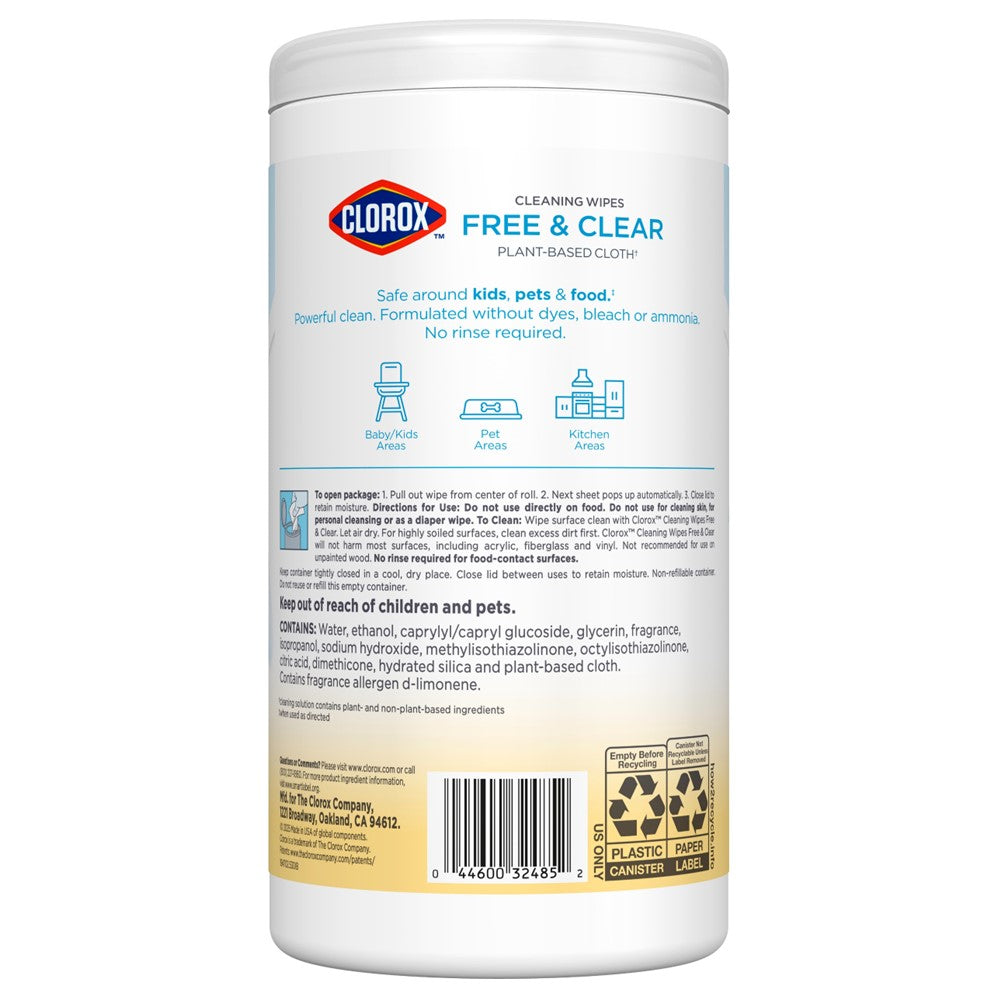 Clorox Compostable Cleaning Wipes Simply Lemon - 75ct/6pk