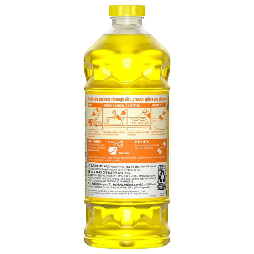Pine Sol Cleaner Lemon Citric Acid Formula - 48oz/6pk