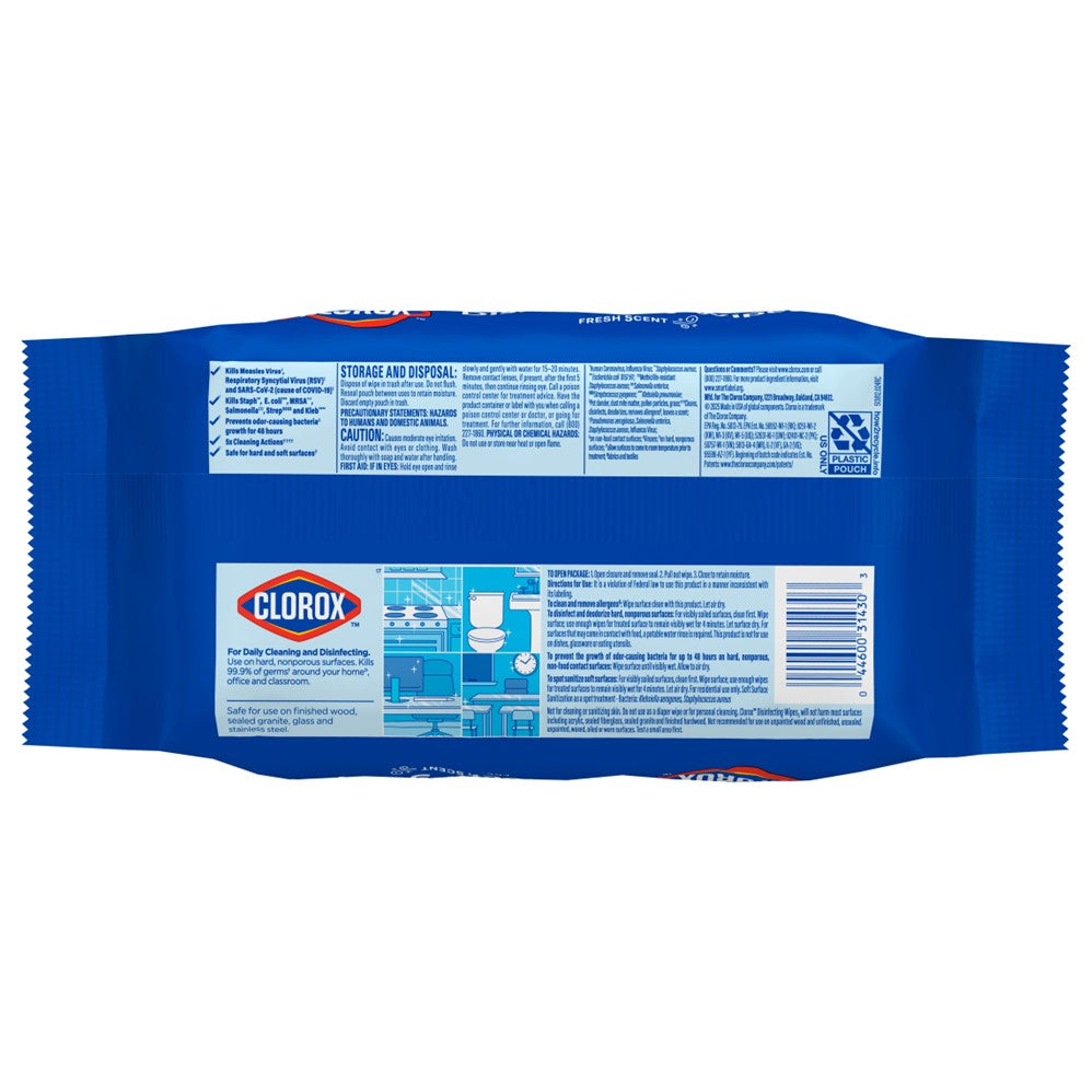 Clorox Disinfecting Wipes Flex Pack Fresh Scent - 75ct/6pk