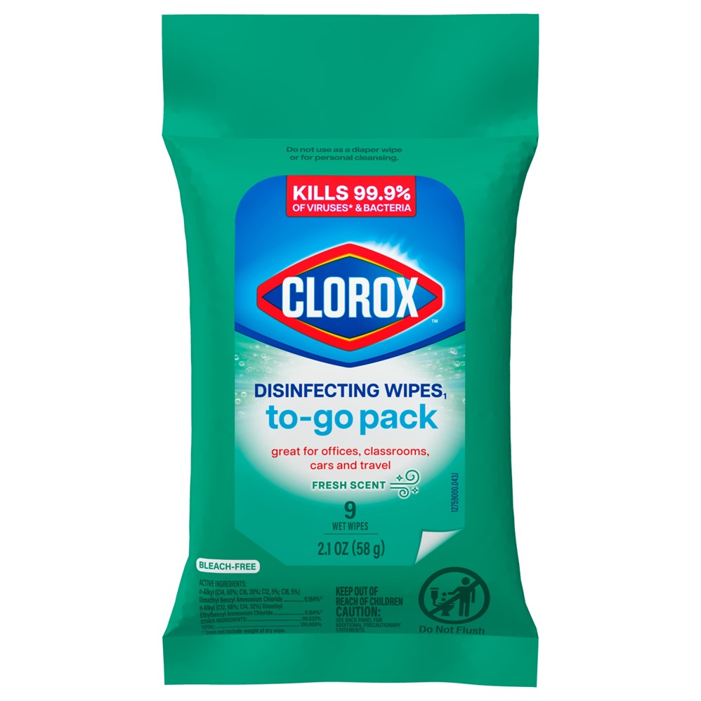 Clorox Disinfecting Wipes To Go Fresh Scent - 9ct/24pk