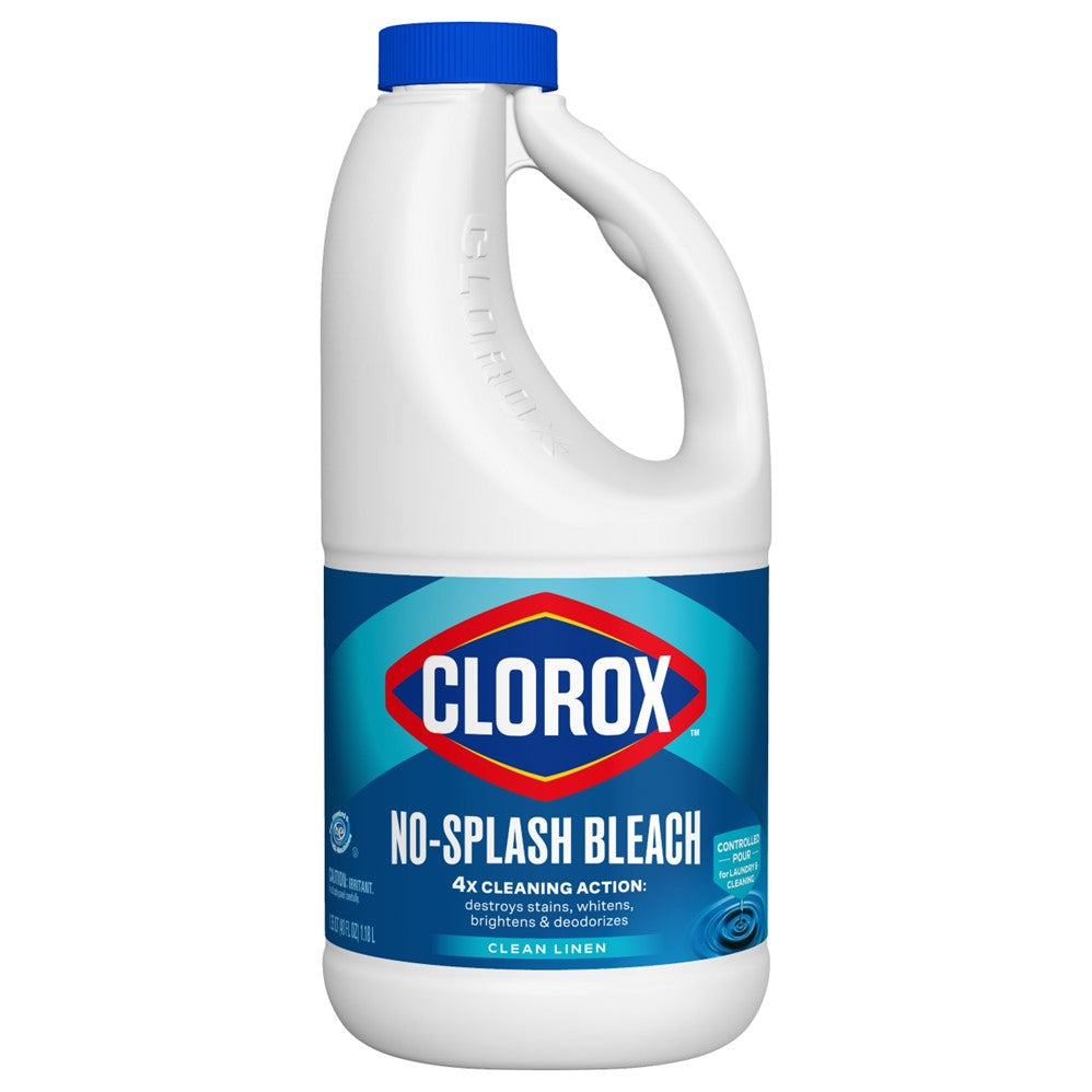 Clorox Bleach Liquid Splash-Less Clean Linen Concentrated - 40oz/6pk