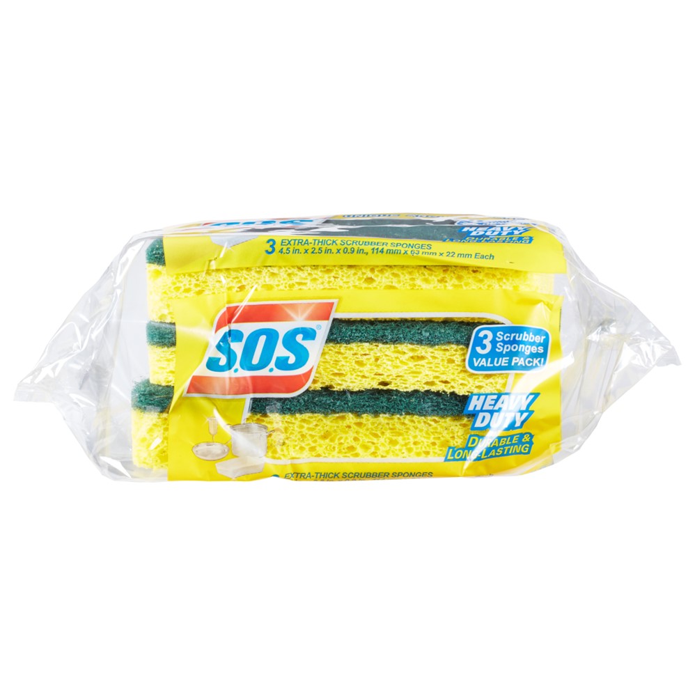 S.O.S. Heavy Duty Scrubber Sponge - 3ct/8pk