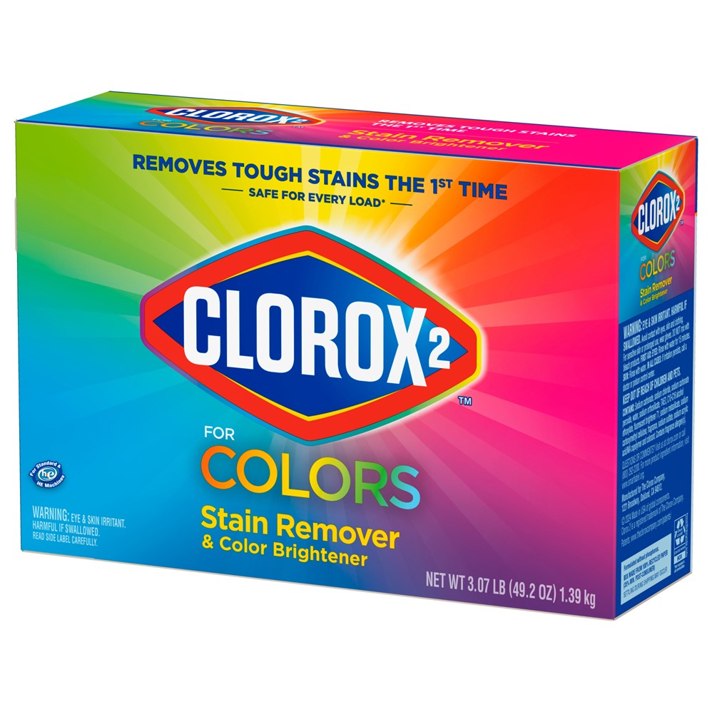 Clorox 2 For Colors Stain Remover and Color Brightener Powder - 49.2oz/4pk