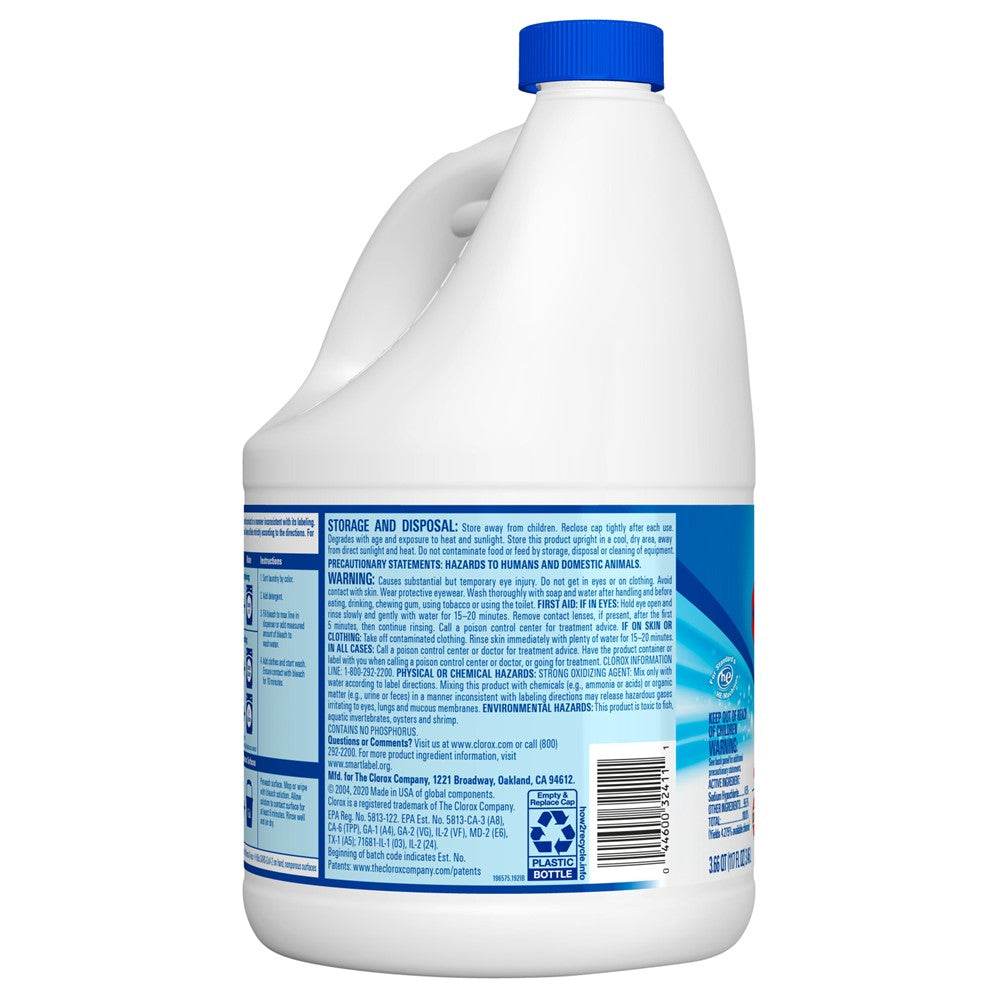 Clorox Bleach Liquid Splash-Less Regular Concentrated - 117oz/3pk