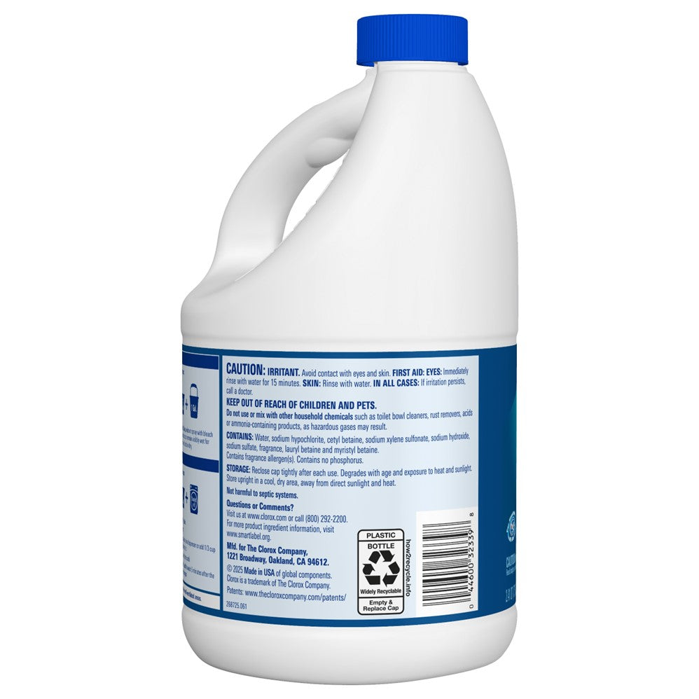 Clorox Bleach Liquid Splash-Less Clean Linen Concentrated - 77oz/6pk